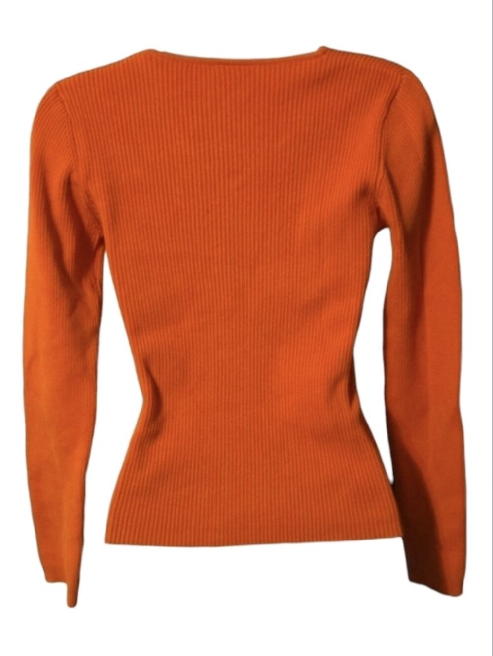 Atmosphere Ribbed Vneck Rust Top - Picture 3 of 6